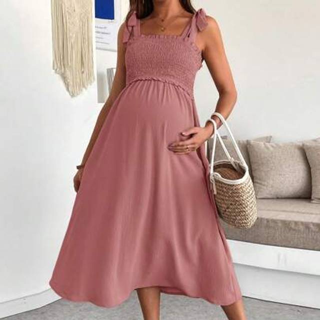 SHEIN Solid Color Fashionable Nursing Blouse For Pregnant Women, Summer