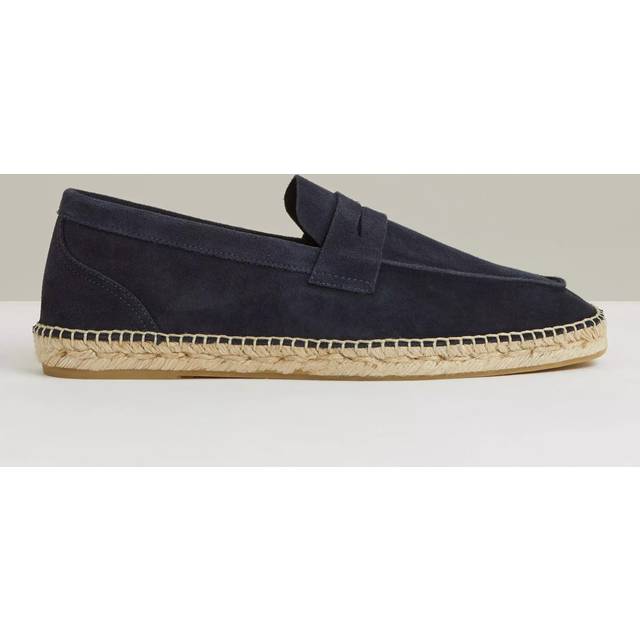 Reiss Reiss Navy Cannes Suede Penny-Strap Espadrilles