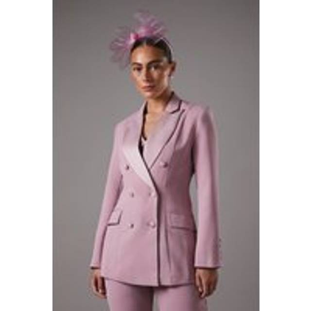 Premium Double Breasted Blazer - Mink - Navy - 12