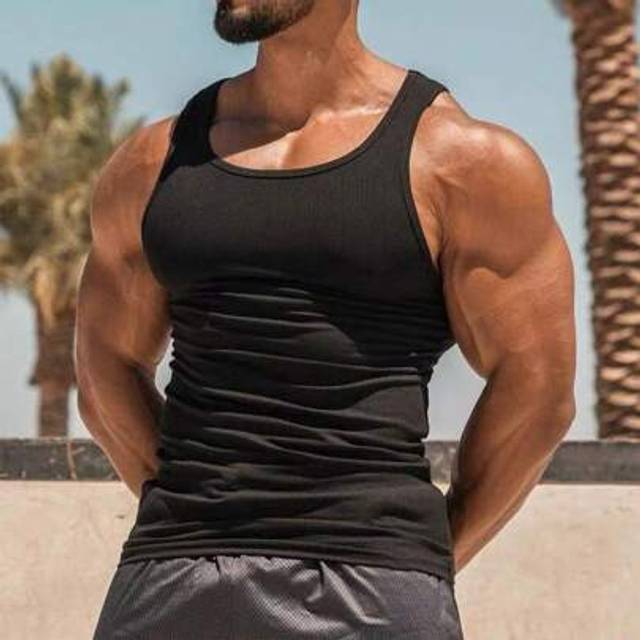 SHEIN Men&#39;s Sleeveless Muscle Shirt Workout Tank Top, Summer Fitness Vest
