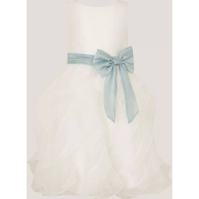 Cancan Sleeveless Bow Ruffle Dress Pink - Ivory - 3 Years