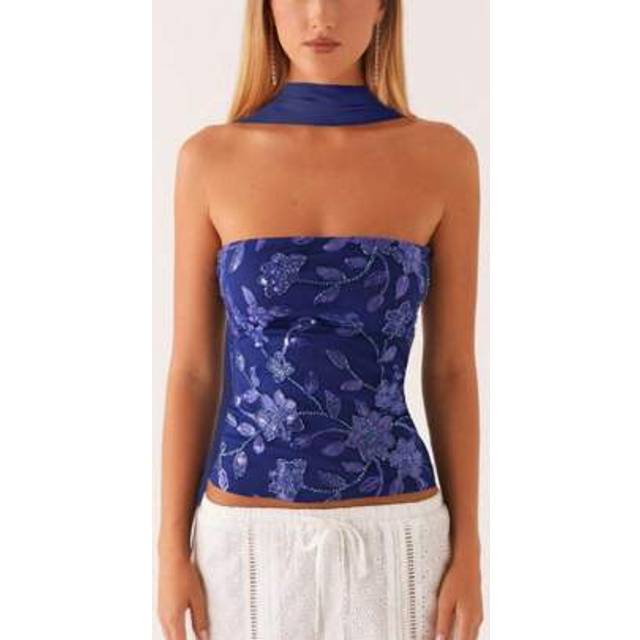 SHEIN Womens Floral Embroidery Cami Tank Top With A Scarf Y2k Sparkle Sequin Slim Fit Solid Color Camisole Crop Tops Backless Pearl Embellished Vests Shirts