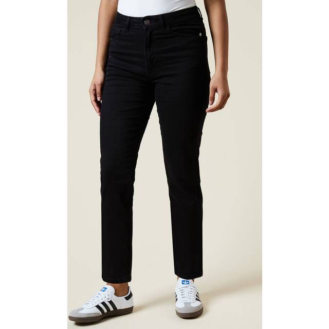 Womens Petite Comfort Stretch Slim Mom Jean - Black - 6