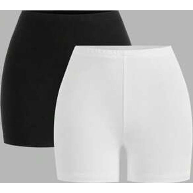 SHEIN Tall Plus Women 2pcs Casual Knit Skinny Women Short Leggings,Spring And Summer