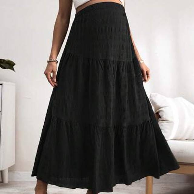 SHEIN Pregnant Women Casual Solid Color Long Skirt