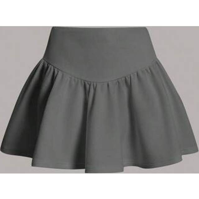 SHEIN Tween Girl Woven Loose High Waist A-Line Vintage Casual Skirt
