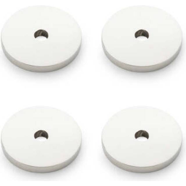 4 pack round kitchen door knob backplate polished nickel 25mm circular plate