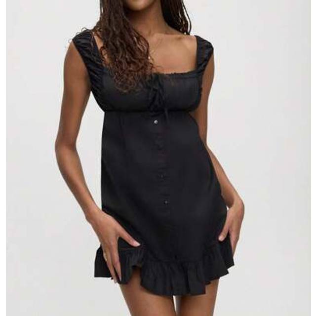 SHEIN Women Sleeveless Mini Dress Summer Casual Square Neck Tie-Up Front Short Tank Dress Flowy A-Line Dress For Women 2025