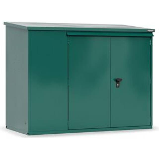 Asgard Addition 6 ft. W x 3 ft. D Pent Metal Bike Shed Green 182.88cm W X 91.44cm D X 139.7cm H
