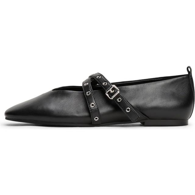 Leather Crossover Strap Mary Janes