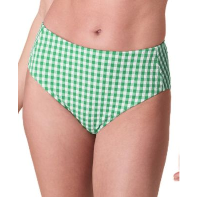 The High Rise Bikini Bottom - Crinkle Gingham - Sky Gingham - SKY GINGHAM / L