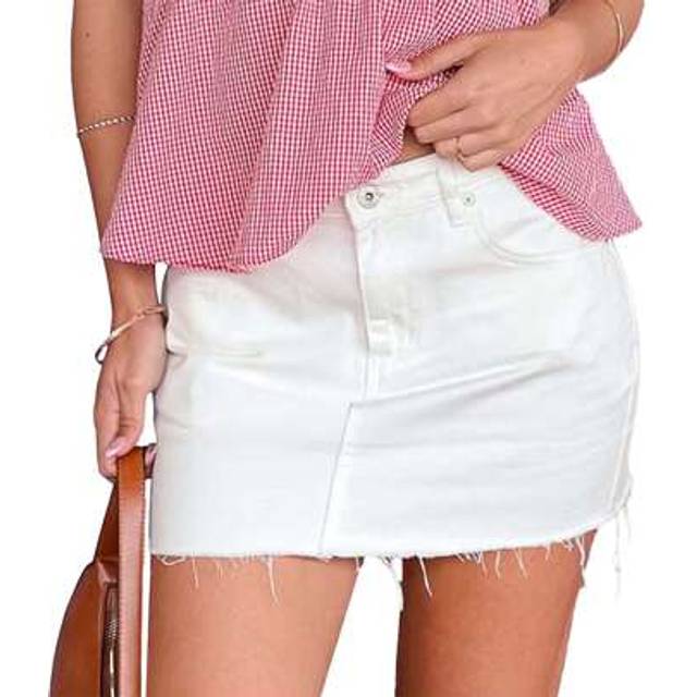 SHEIN Womens Denim Jean Skirt Mini Y2K Low Waisted Casual Cute Skirts With Pockets