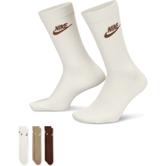 Nike Sportswear Everyday Essential Crew Socks 3-Pack Multi-Color S (S)