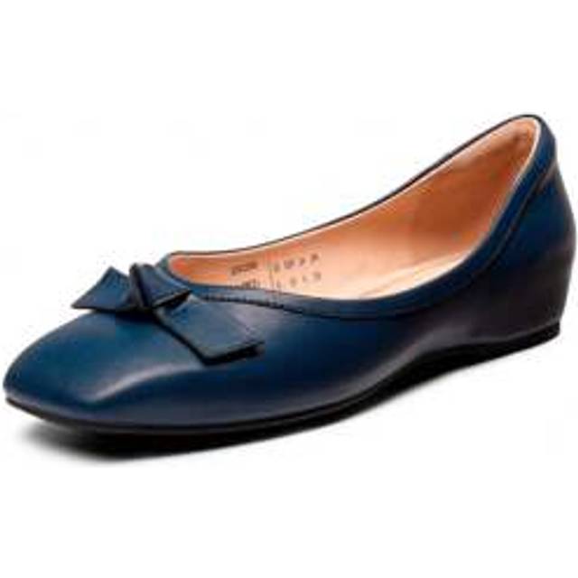 SHEIN Women&#39;s Low Wedge Dressy Flats, Comfortable Bow Tie And Casual Square Toe Rhinestone Wedding Shoes For Work