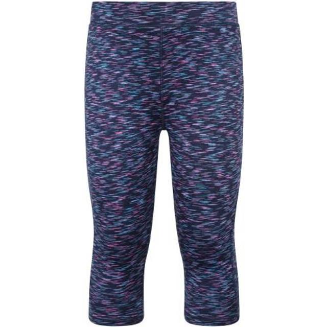 (11-12 Years, Indigo) Mountain Warehouse Girls Kayleigh Space Dye 3/4 Leggings