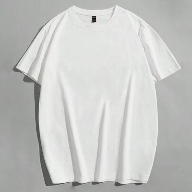 SHEIN 2025 New Summer White Poker Print Casual T-Shirt For Men, Streetwear
