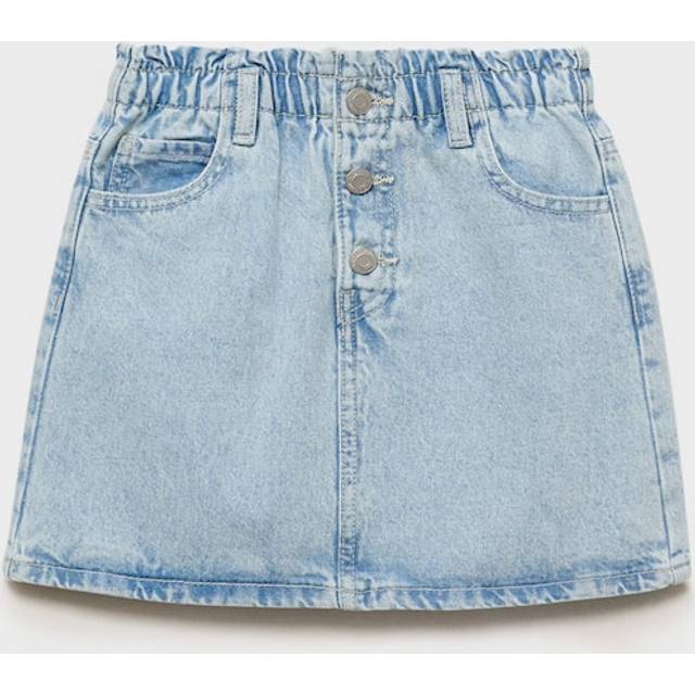 Denim paperbag skirt light blue - Kids - 13-14 years - MANGO KIDS - Light Blue