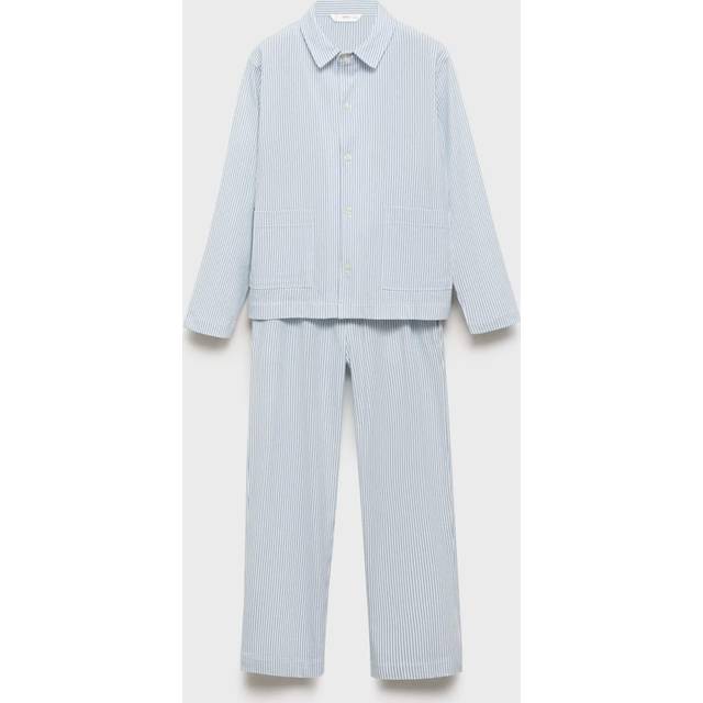 Long pyjama pack sky blue - Kids - 9-10 years - MANGO KIDS - Sky Blue