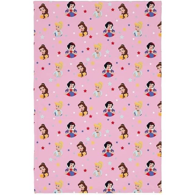 Disney princess stars plush fleece blanket throw