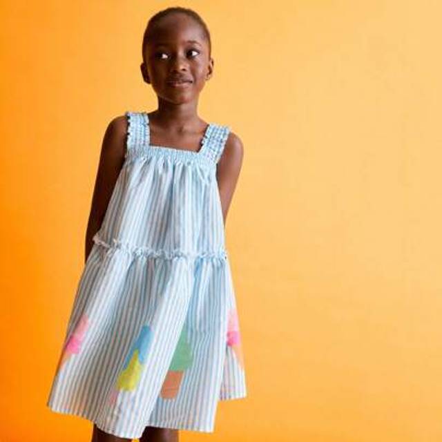The HAPPY LOOK Young Girls Cute Ice Cream Print Summer Dresses