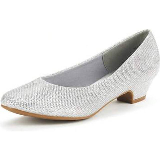 SHEIN Womens Mid Block Heels Ladies Low Court Shoes Party Wedding Shoes Round Toe Pumps