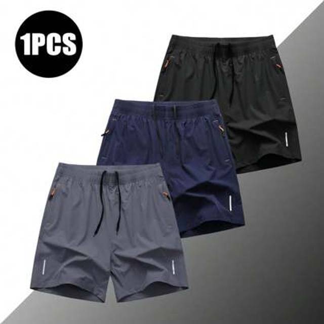 SHEIN Men&#39;s Sports Shorts, Ice Silk Quick Drying For Morning Running, Workout, Fitness, Knee Length