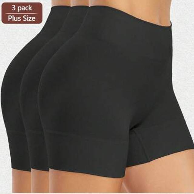 SHEIN 3pcs Plus Size Women&#39;s Seamless Cycling Shaper Shorts, Comfortable Smooth Sport Yoga Boxer Briefs, Shorts