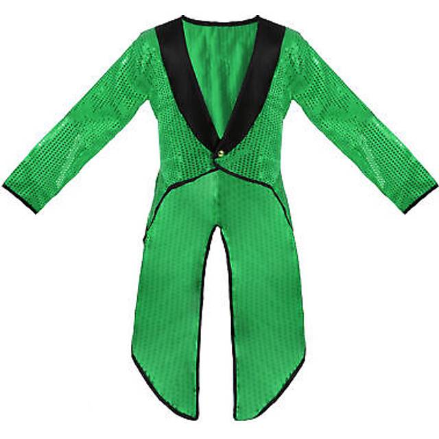Unisex Green Sequin Tailcoat - XS