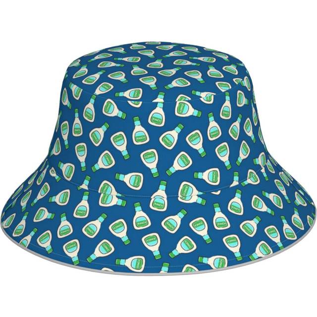 (Ranch - Salad Dressing Bottle (blue)_22121) Bucket Hat Reversible Reflective for Men Women - UV50+ Sun Protection Double-Sided Fishing Hat with 360 S