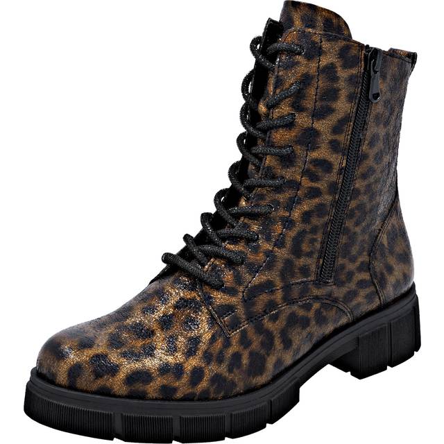Remonte Dedicate Womens Biker Boots Colour: Leopard Print, Size: 5 / 38
