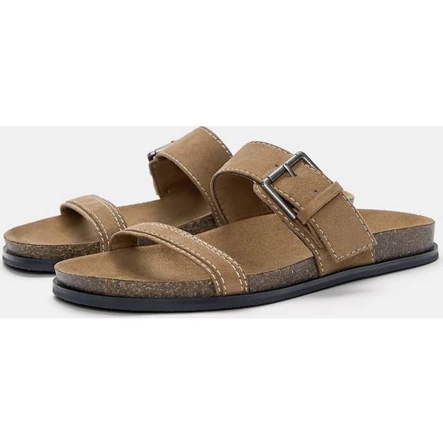 Pull&Bear Flade Sandaler Med Spænder - Brun