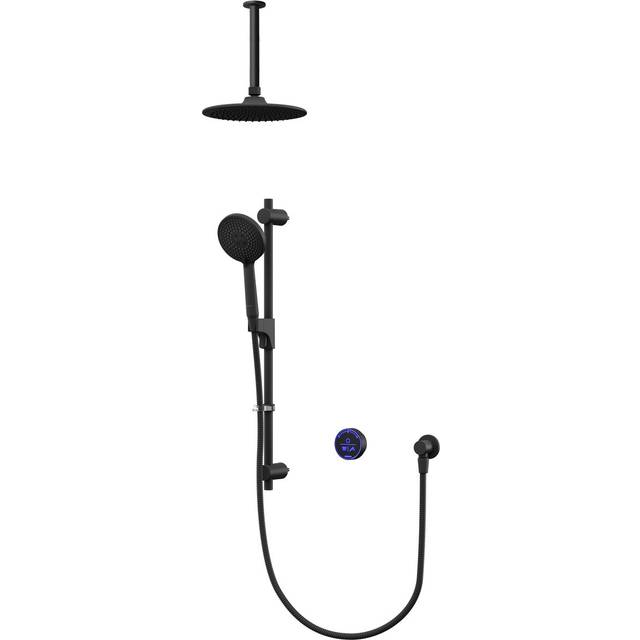 Aqualisa Black Smart Glo Dual Ceiling Mounted Smart Digital Mixer Thermostatic Shower HP/Combi