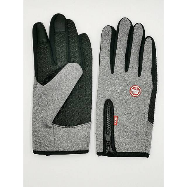(L, 5-Gray) Waterproof Winter Warm Thermal Ski Gloves Men Women Full Finger Touch