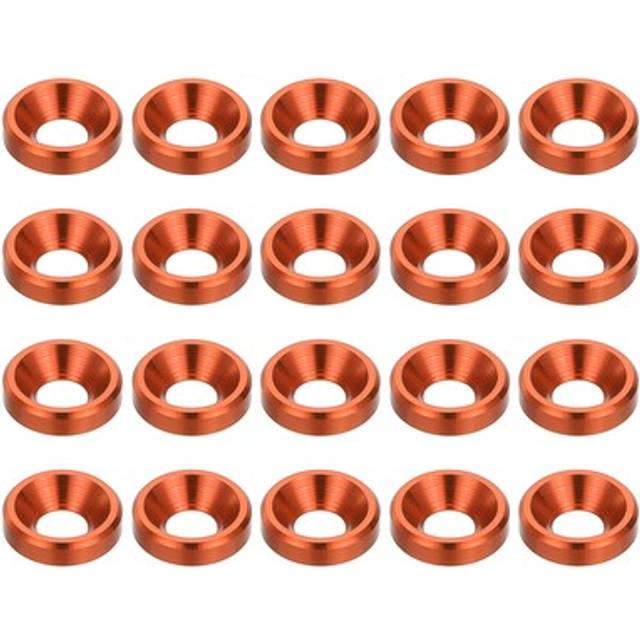 M3 Countersunk Washers, 20 Pack Finish Washers Orange