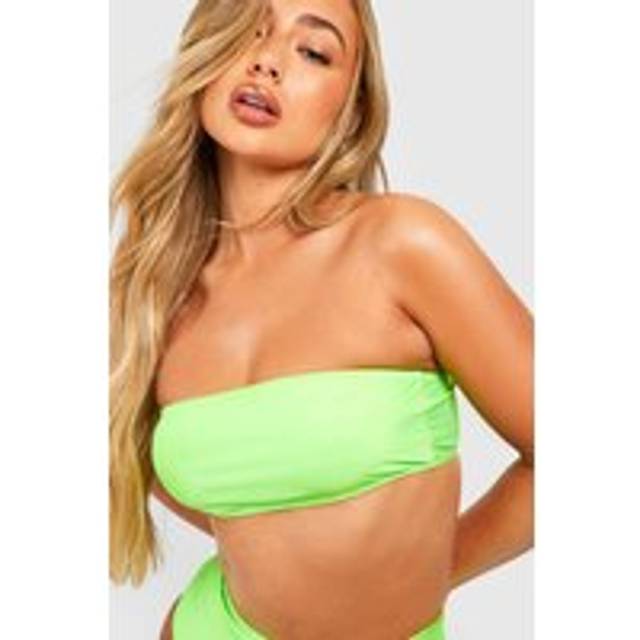 Womens Essentials Bandeau Tube Bikini Top - Green - 6, Green