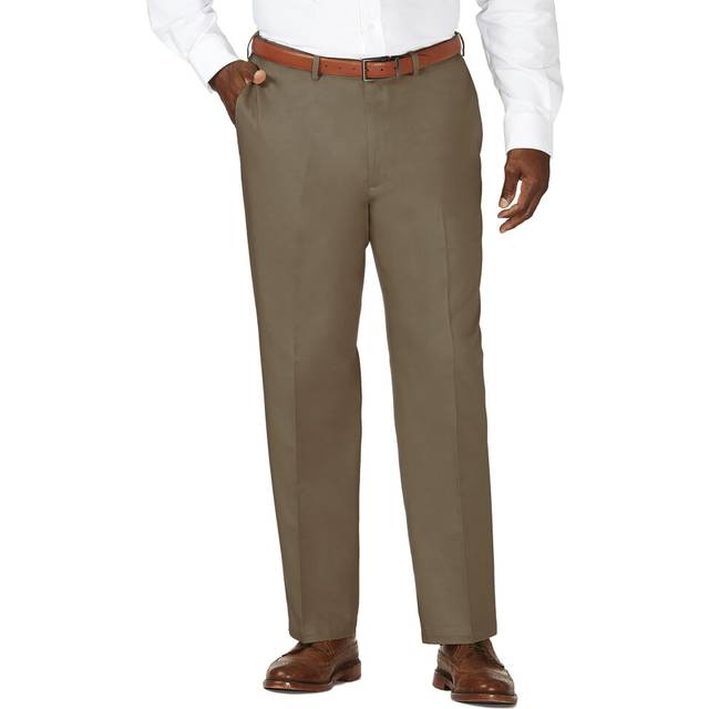 Haggar Mens Work To Weekend No Iron Flat Front Pant Reg And Big  Tall Sizes