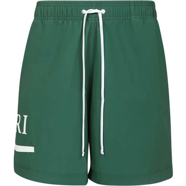 Amiri MA Bar Logo Swimshorts White / Khaki - S