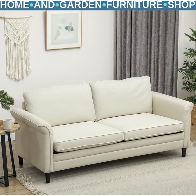 3 seater sofa, modern fabric upholstered couch settee for living room