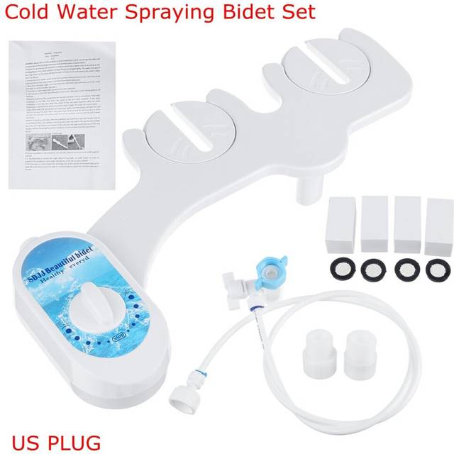 (Type A) 7/8 Bidet Fresh Water Spray Mechanical Non-Electric Toilet Seat Attachment