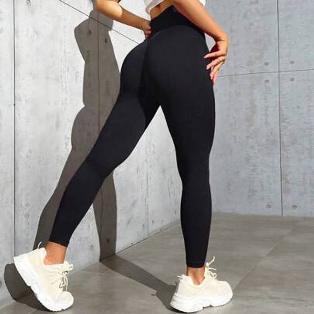 SHEIN Women&#39;s Solid Color Minimalist Sports Leggings, Suitable For Summer