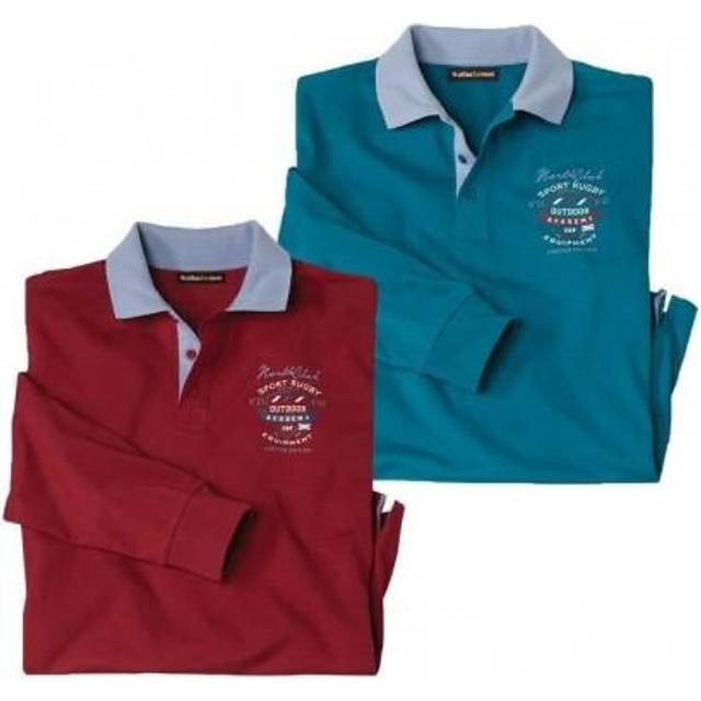 Atlas For Men Mens Rugby Polo Shirt (Pack of 2) XXL
