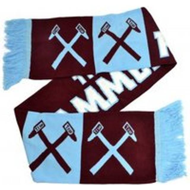 Crest Jacquard Winter Scarf - Dark Red - One Size