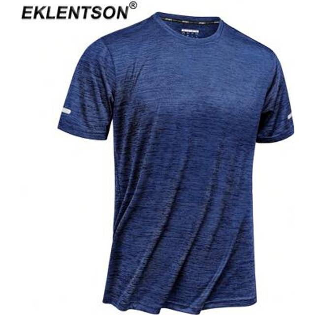 SHEIN Men&#39;s Short Sleeve Activewear T-Shirts Gym Workout Lightweight Breathable Crewneck Running Tops Sport Quick Drying Casual Shirts