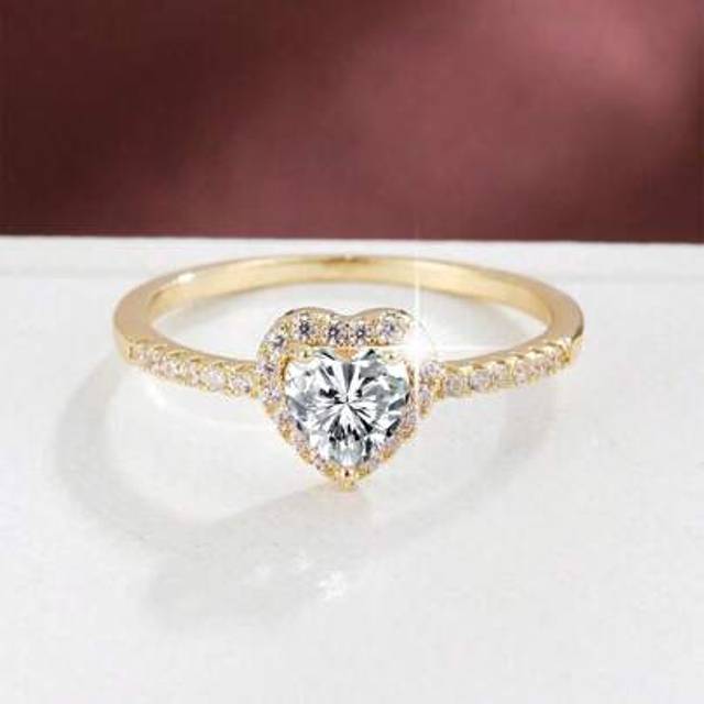 SHEIN 1PC Sparkling December Birthstone Stackable Heart Zirconia Rings For Women 925 Sterling Silver Retro Party Birthday Ring Fashion Fine Jewelry Birthday