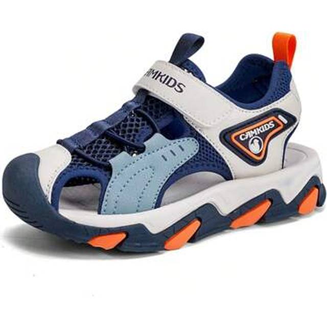 SHEIN 1 Pair Kids Boys Sport Closed Toe Sandals, New Fashion Children Sport Slide Sandals