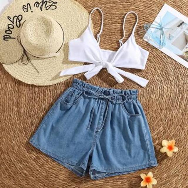 Soleia Women&#39;s High Waist Casual Denim Shorts, Blue Boho Chic  Jean Shorts Shorts For Women Jorts Denim Shorts Women Shorts Women&#39;s Shorts Summer Vacation Ou