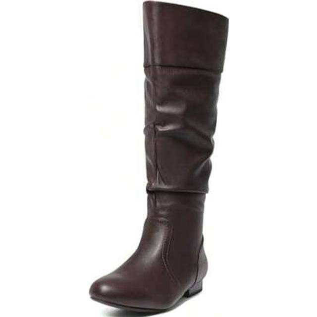 SHEIN Women&#39;s Wide Calf Knee High Boots Fur Lined Side Zipper Warm Fall Winter Boots