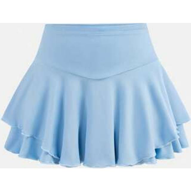 SHEIN Tween Girl Casual Street Fashion Solid Color Athletic Mini Skirt