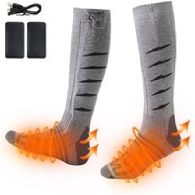Rechargeable Heated Socks - Silver - One Size