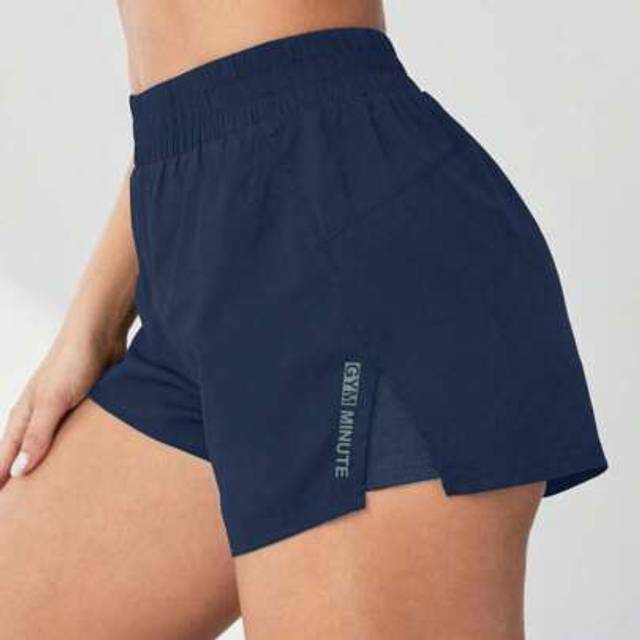 SHEIN Women&#39;s Summer Moisture Wicking Compression Shorts With Internal Shorts, Comfortable For Running, Yoga, Anti-ChafingWomen Sweat Short, Gym Short, Bike